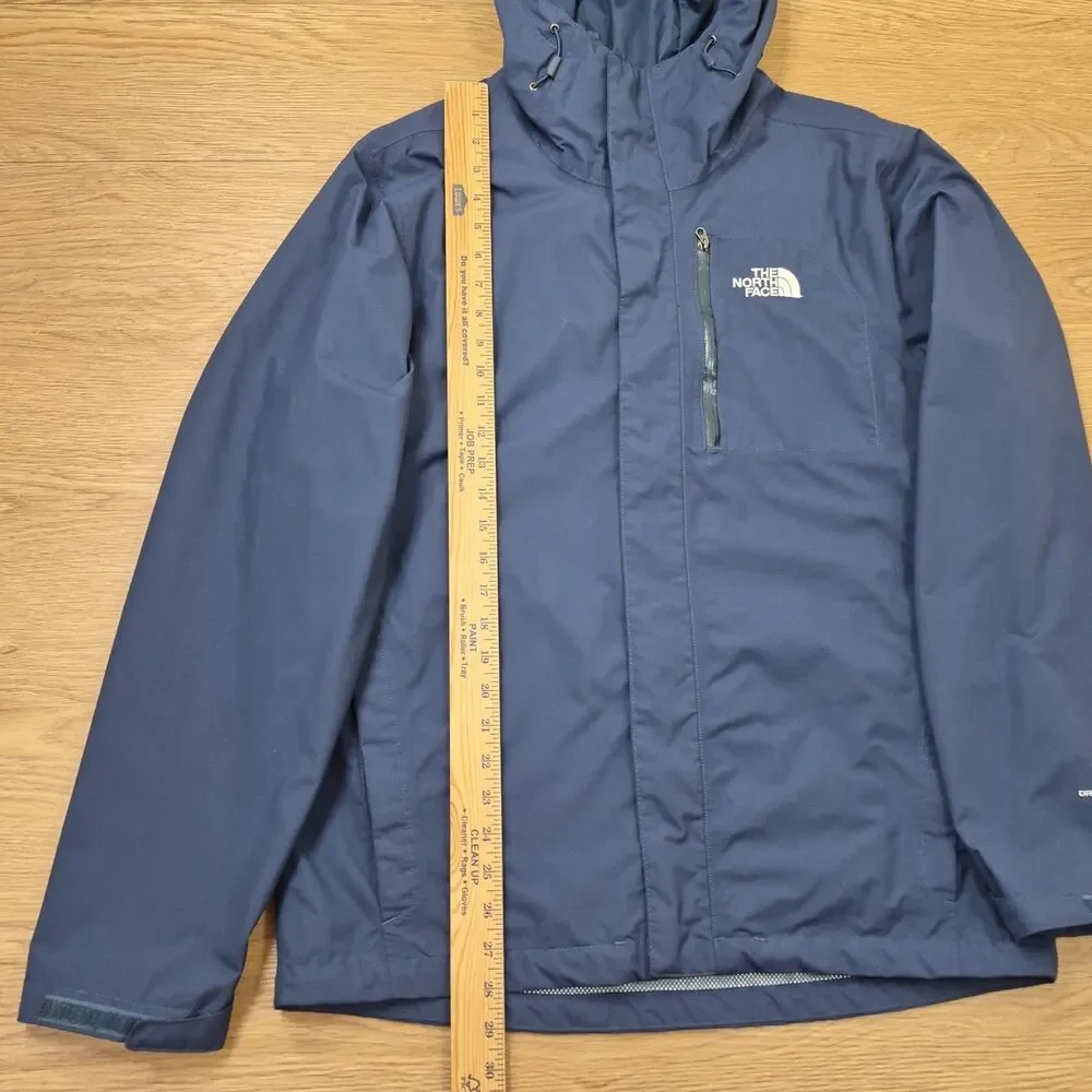 The North Face DryVent Jacket Mens M Navy Blue Windbreaker Lined Raincoat